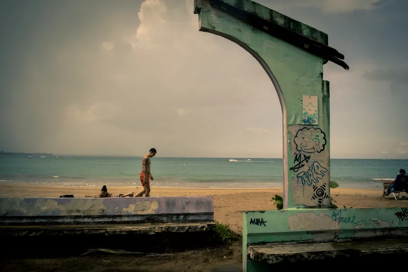 A bench overlooking the beach